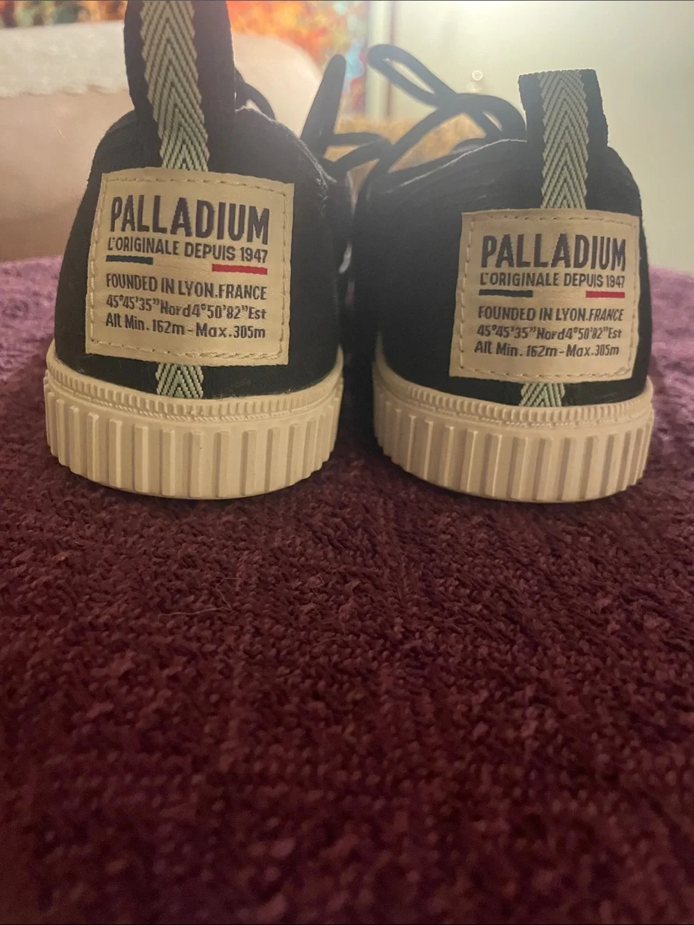 Palladium Black Canvas Low-Top Sneakers with White Rubber Toe